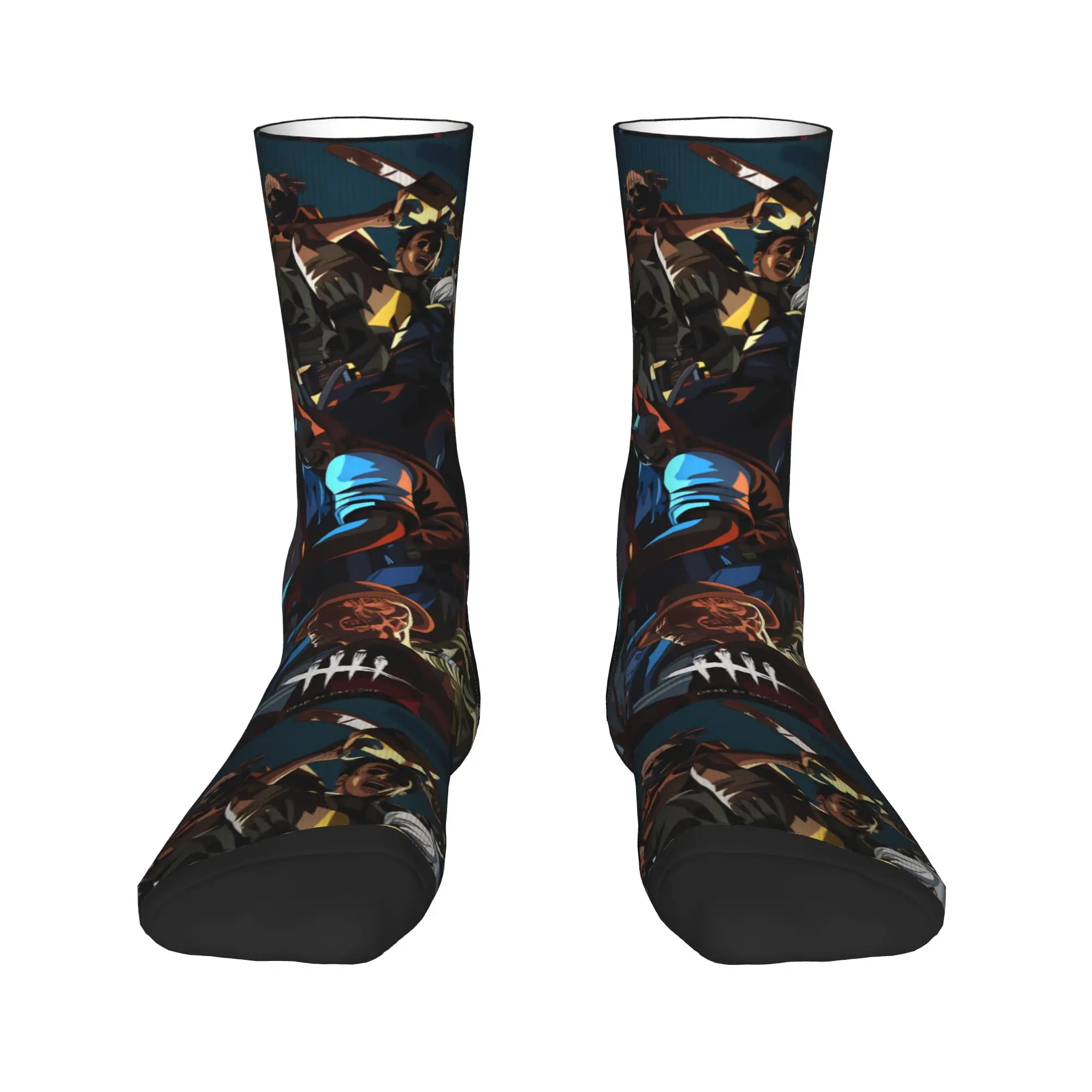 Jeu d-deads-by-d-daylight bas motif chaussettes de loisirs automne chaussettes antidérapantes unisexe hommes course sport chaussettes souples