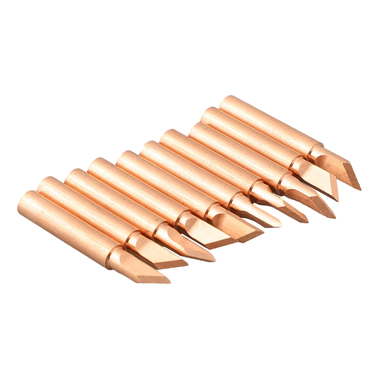 Soldering Iron Tip Versatile 10Pcs Set of Copper Soldering Iron Tips 900M T K Perfect for Various Electronic Repairs