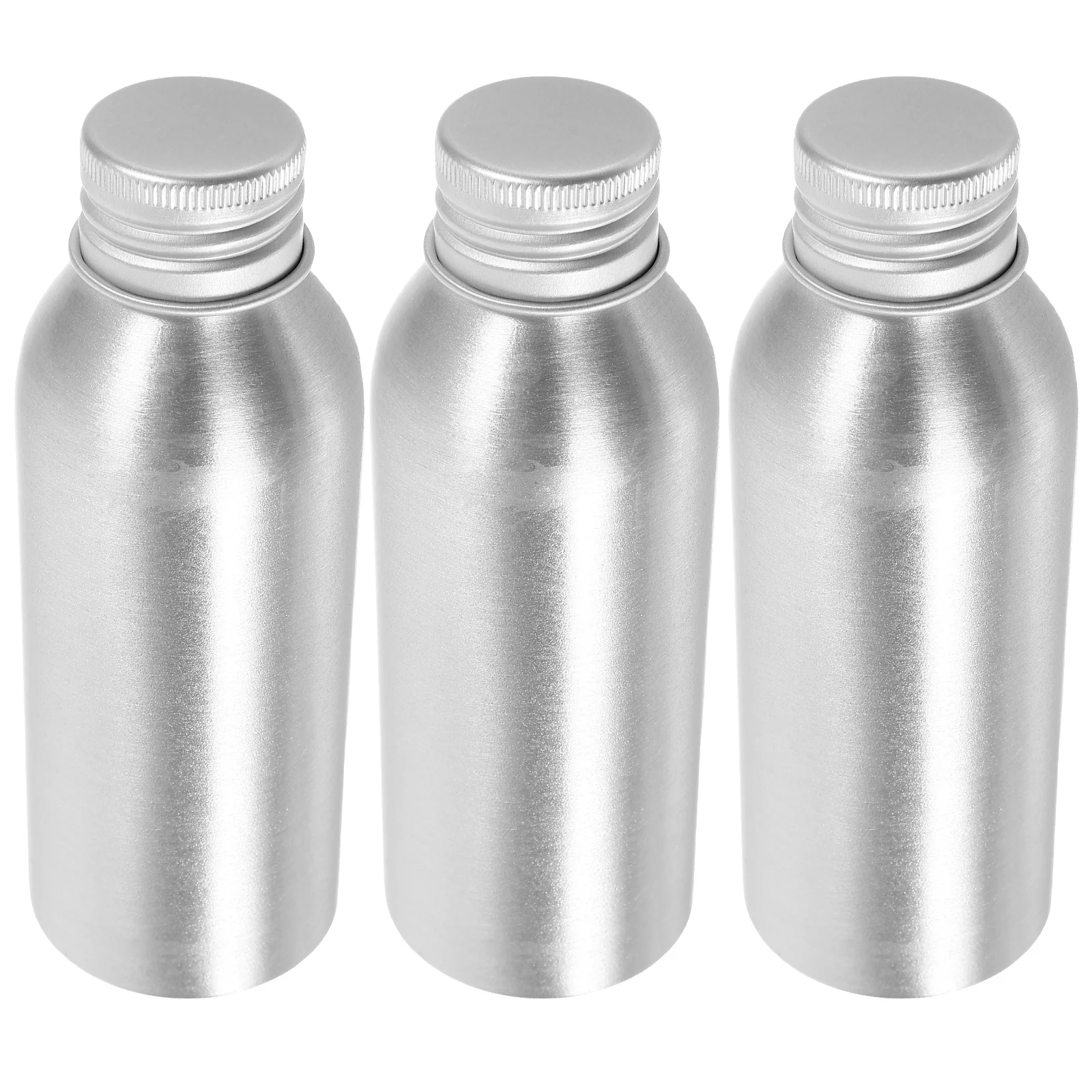 

3 Sets Aluminum Bottle Travel Bottles Hand Lotion Container Screw Caps Shampoo Sub Oil