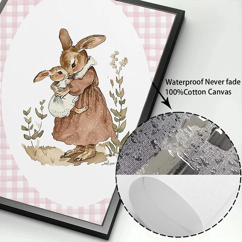 الرجعية مضحك الحيوانات اللعب الأرانب الرياضية سوان الكرتون التوضيح الملصقات حائط لوح رسم صور ديكور المنزل الفتيات غرفة