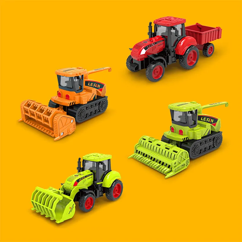 Mini véhicules agricoles moulés sous pression pour enfants, modèle de voiture d'ingénierie, moissonneuse-batteuse, jouets de tracteur, cadeau de Noël