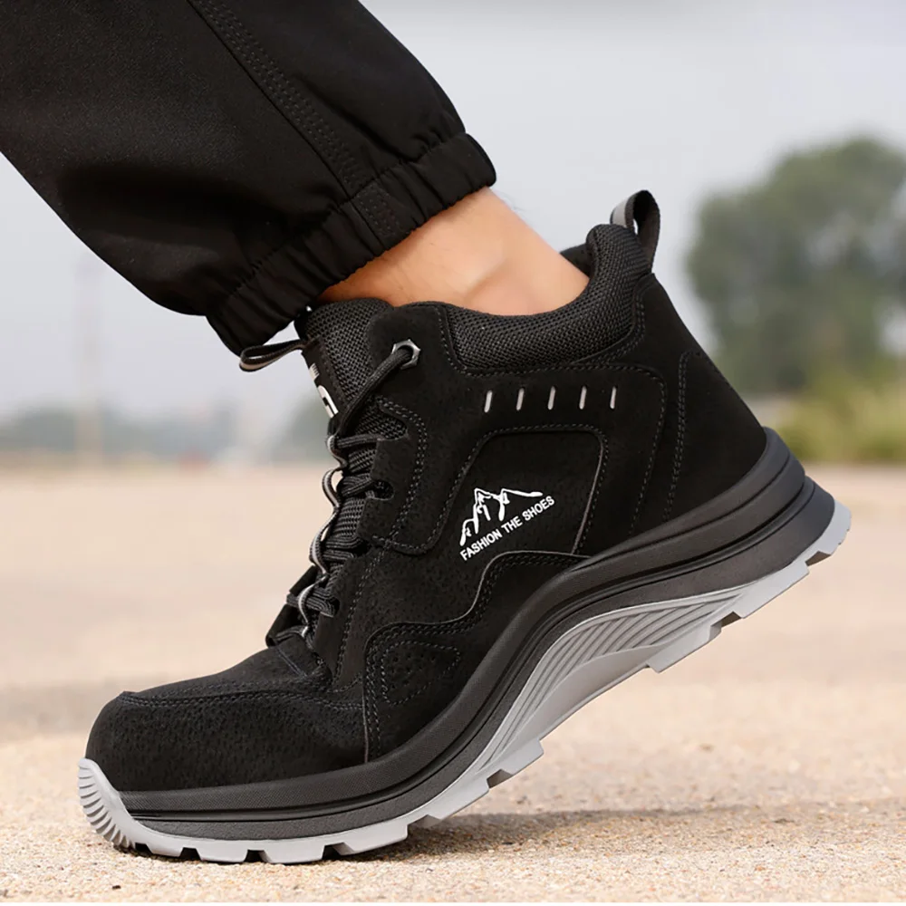 ArmorToe All-Season Steel Toe Safety Shoes Men Lightweight Anti-Impact Puncture Proof Comfort Work Boots Workplace #Armor2753