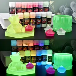 20g New Long Lasting Bright Luminous Powder Paint Epoxy Resin Pigment Glow In The Dark Fluorescent Powder DIY Resin Supplies