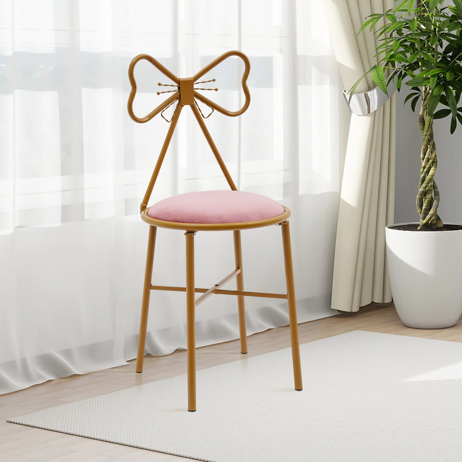 

Butterfly-Shaped Vanity Chair Dining Chair Makeup Chair Butterfly Backrest Chair