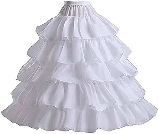 Mermaid White Bridal  Accessories Petticoat Underskirt Slips Evening Prom for Wedding Dress