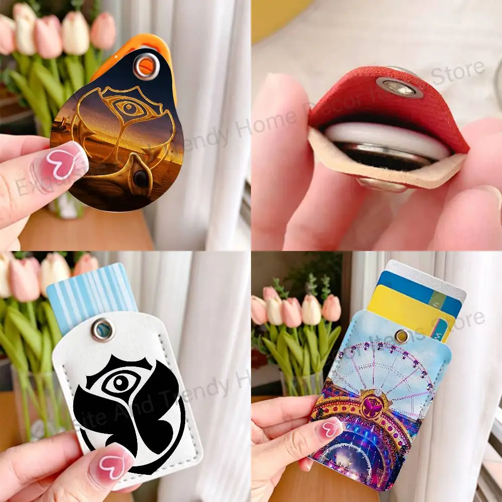 T-Tomorrowlands Keychain Holder Suitable For Subway Bank Card Air Tag Bus Card Case Holder Wallet Card Textured pattern