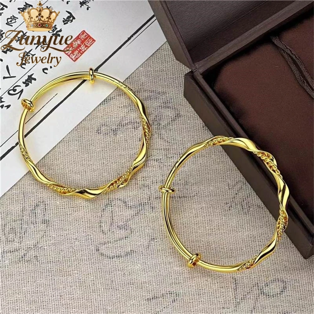 

High-End Sand Gold Mobius Bracelet Luxury Quality Jewelry Handicraft Fashion Jewelry Gift Young Exquisite Elegant Popular Charms