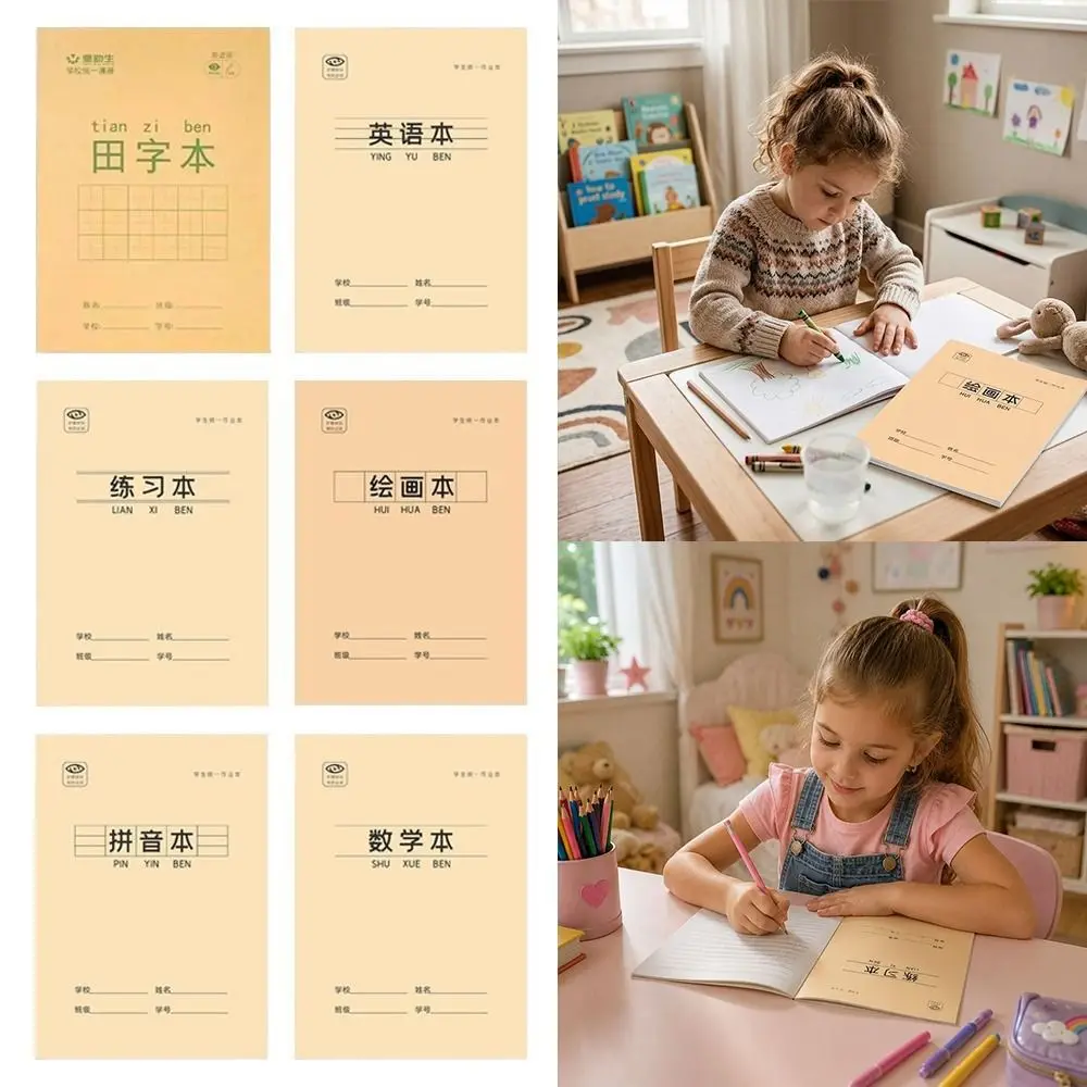 New Tian Zige Chinese Notebook Paper Chinese Character Pinyin Exercise Book Stationery Writing Practice for Kids