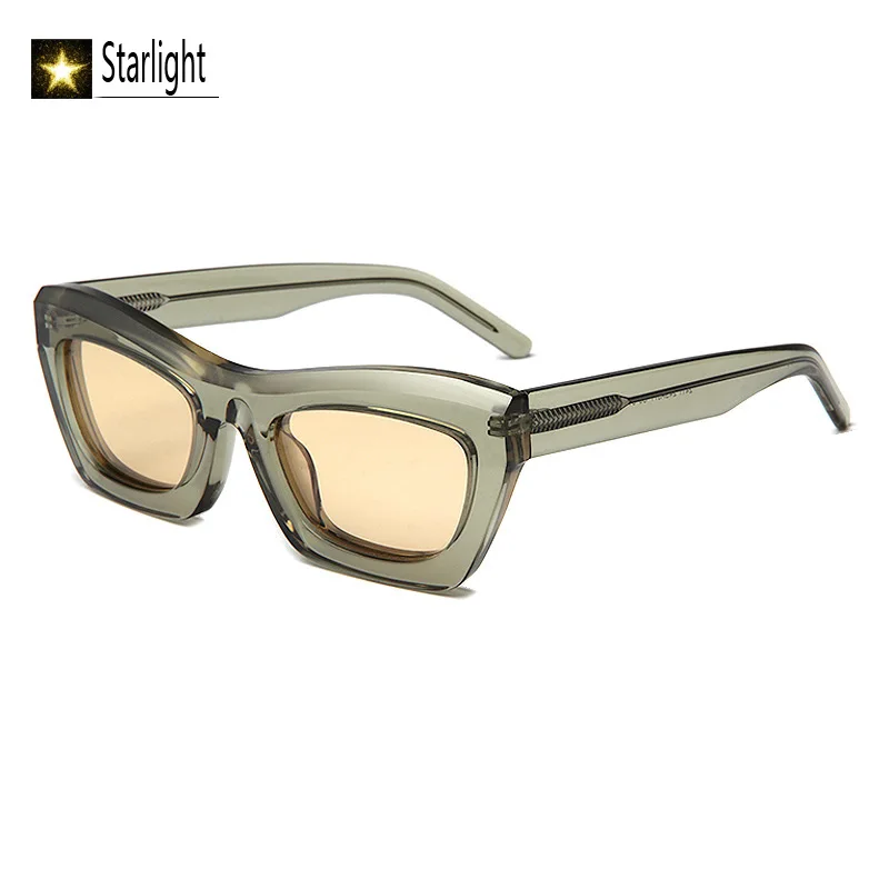 

Thick Polarized Beach Sunglasses Man Acetate Cat Eye Glasses Men Outdoor Eyeglasses Woman Driving Fashion UV400 Cycling 145mm