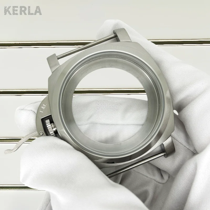 44mm 1950 Matte 316 Stainless Steel Case Mineral Glass Suitable for PAM ETA6497 ST6498 Seagull ST3600 ST3620 Mechanical Movement