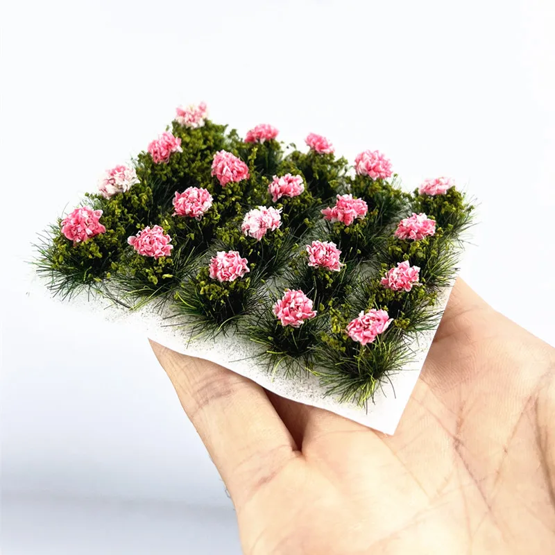Modèle de grappe de fleurs au sol, rosa, végétation, militaire, marteau de guerre, scène, table de sable, bricolage, matériaux faits à la main, chaise