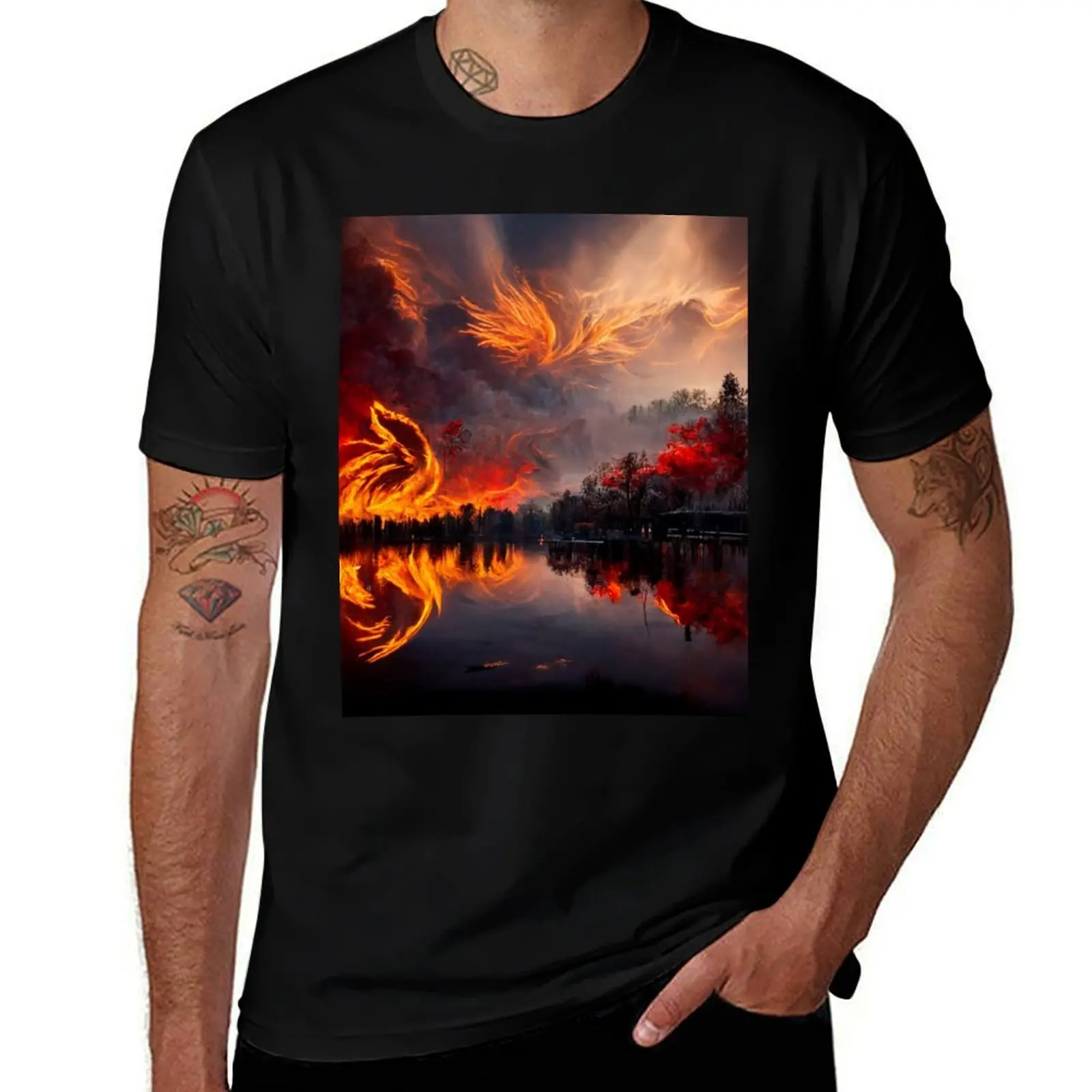 Light and Shadow T-Shirt Sporty Casual Quick Dry T-Shirt