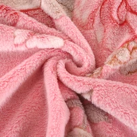 1pc Floral Style Warm Bedspread Fleece Blanket Plaid Travel Shawl Sofa Nap Blankets Home Bedsheet Manta 2