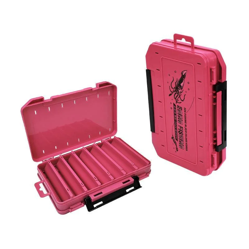 Double Sided Portable Fishing Tackle Box Plastic Bait Lure Storage Case Multilayer Compartment Organizer For Angling Fishing Us