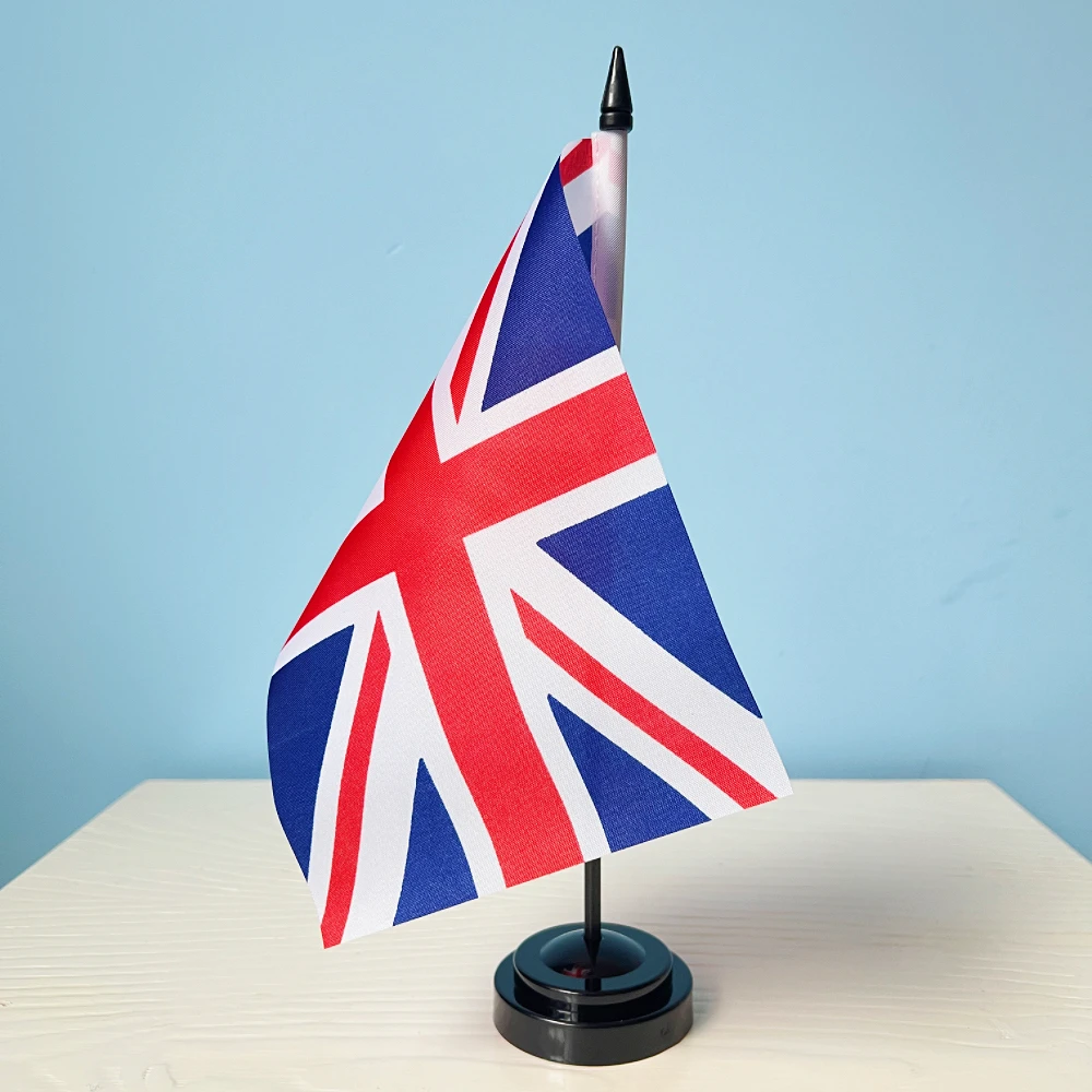 14x21 سنتيمتر مكتب مكتب العلم المملكة المتحدة العلم الوطني الاتحاد جاك المملكة المتحدة البريطانية إنجلترا البلد راية #2