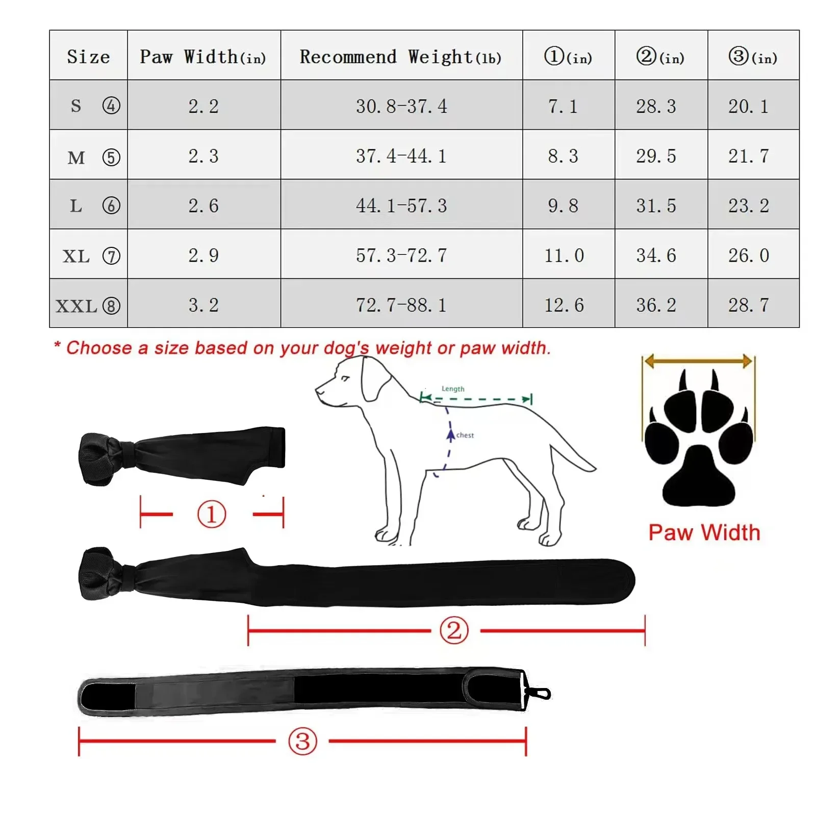 Waterproof Dog Shoes Anti-Slip Pet Paw Protector for Small Medium Dogs Dirty-Proof Outdoor Running Booties with Auxiliary Strap