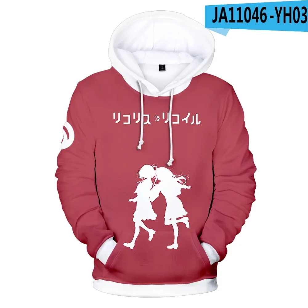 

Lycoris recoil 3d hoodies homens/mulheres moda harajuku inverno manga longa impressão 3d bonito crianças hoodies e moletom casua