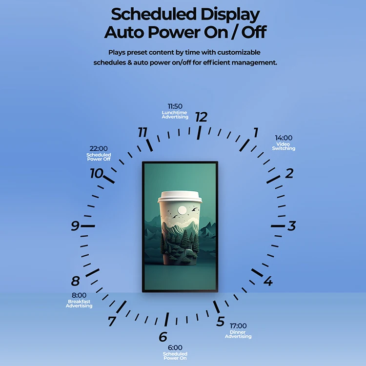 Customized Size OEM Floor Standing Led Commercial Advertising Display Screen High Brightness Digital Vertical Monitor