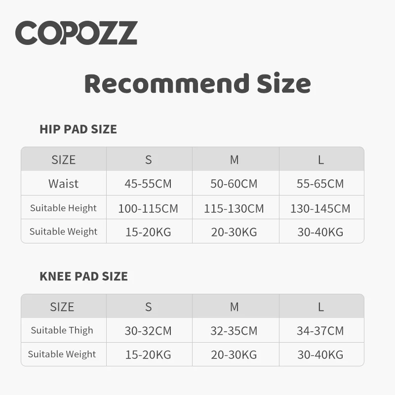 COPOZZ Children Protective Hip Pad Skiing Snowboard Protection Shorts Drop Resistance Roller Skate Butt Pad Pants Protecter