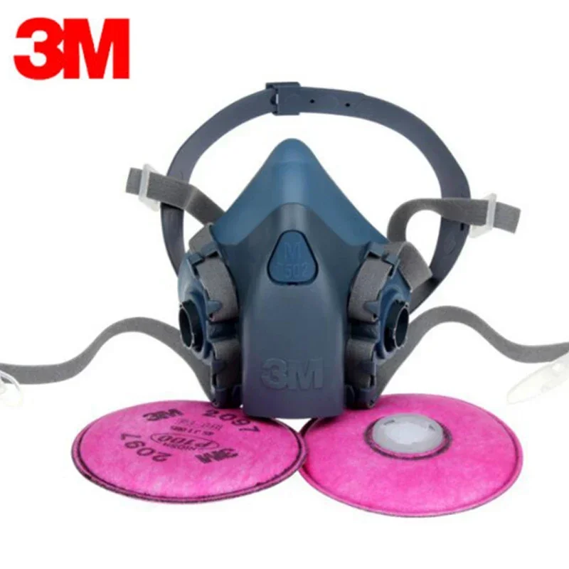 

3M 7502+2097 Half Facepiece Mask Reusable Respirator P100 Respiratory Protection Nuisance Level Organic Vapor