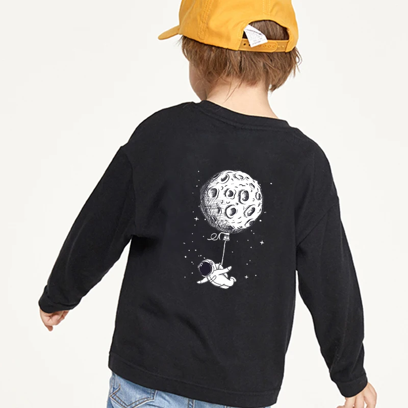 Moon Applique Heat Transfers Vinyl Space Patches Iron on Transfer Astronaut Print Patch Stickers for Kids Stripes on Clothes DIY