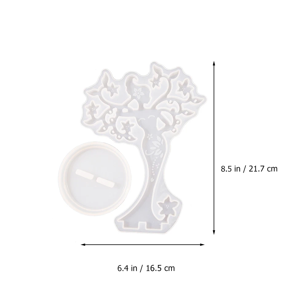 

2PCS Crystal Epoxy Jewelry ganizer Casting Molds Beauty Shaped Resin Necklace Holder Earring Stand Food Grade Silicone Mold