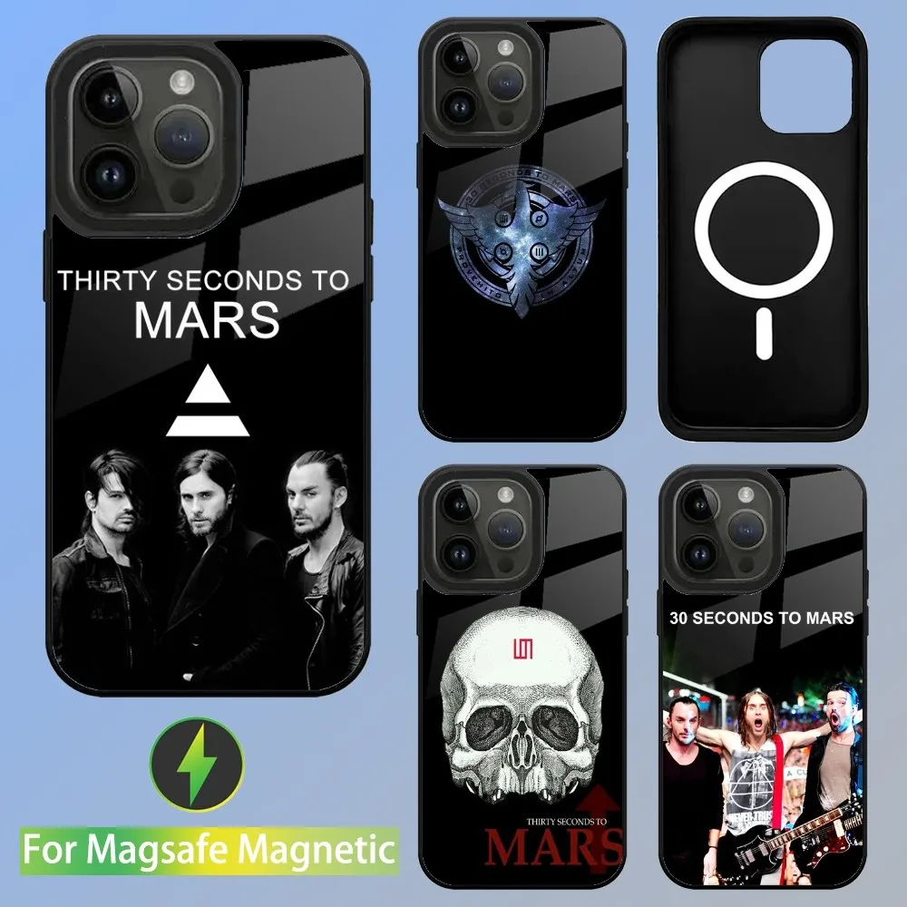 30 Second To Mars 30STM Phone Case For iPhone 15,14,13,12,11,Plus,Pro,Max Mini Magsafe Magnetic Wireless Charging