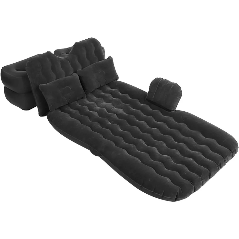 

Inflatable Mattress, Indoor Air Cushion, Soft Plush PVC Air Cushion, with Two Pillows, for Outdoor Activities