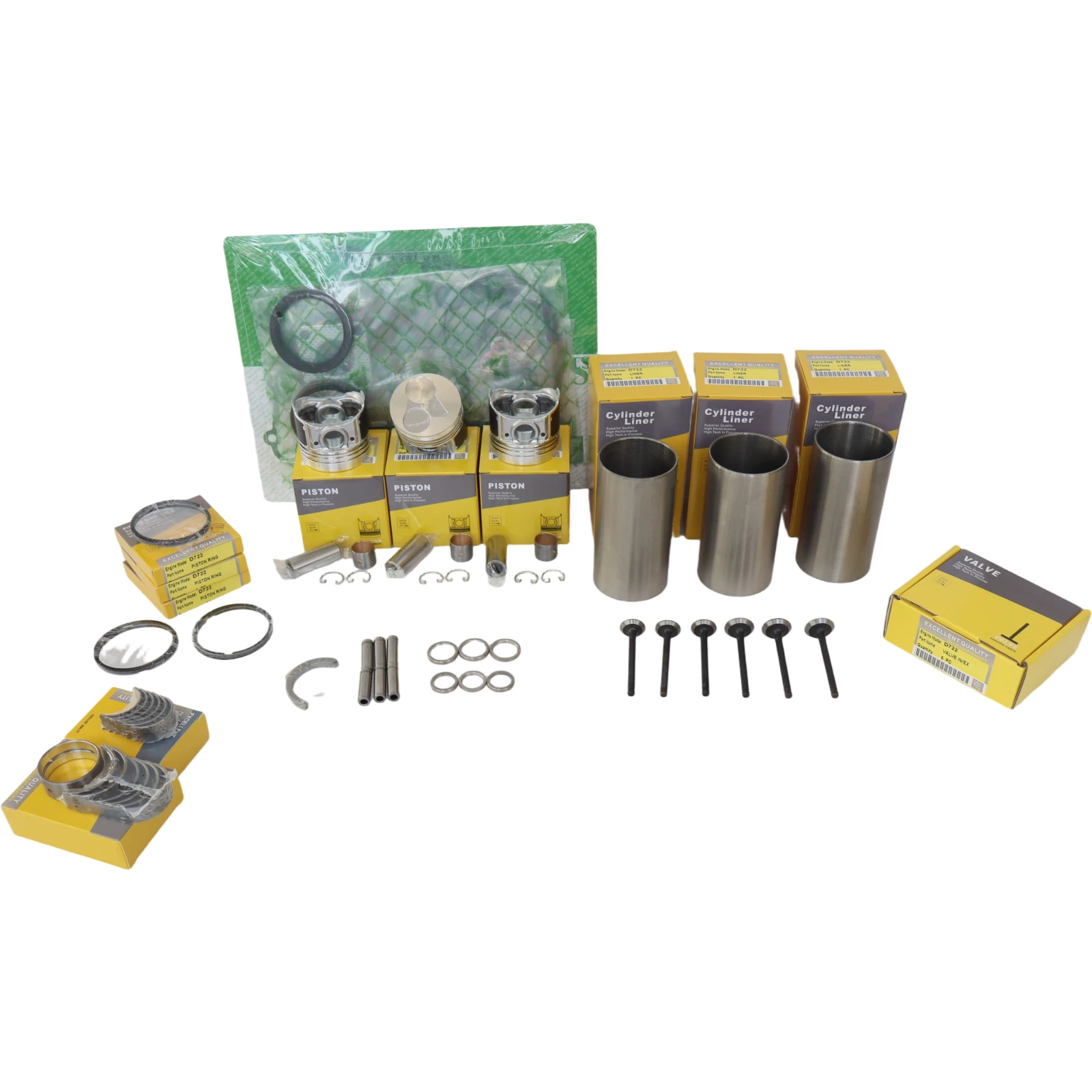 Engine overhaul kit D722 For Kubota D722 D722EBH D722E Engine K008 K008-3 Excavator ZD18 Zero Turn Mower B7300HSD B7400HSD