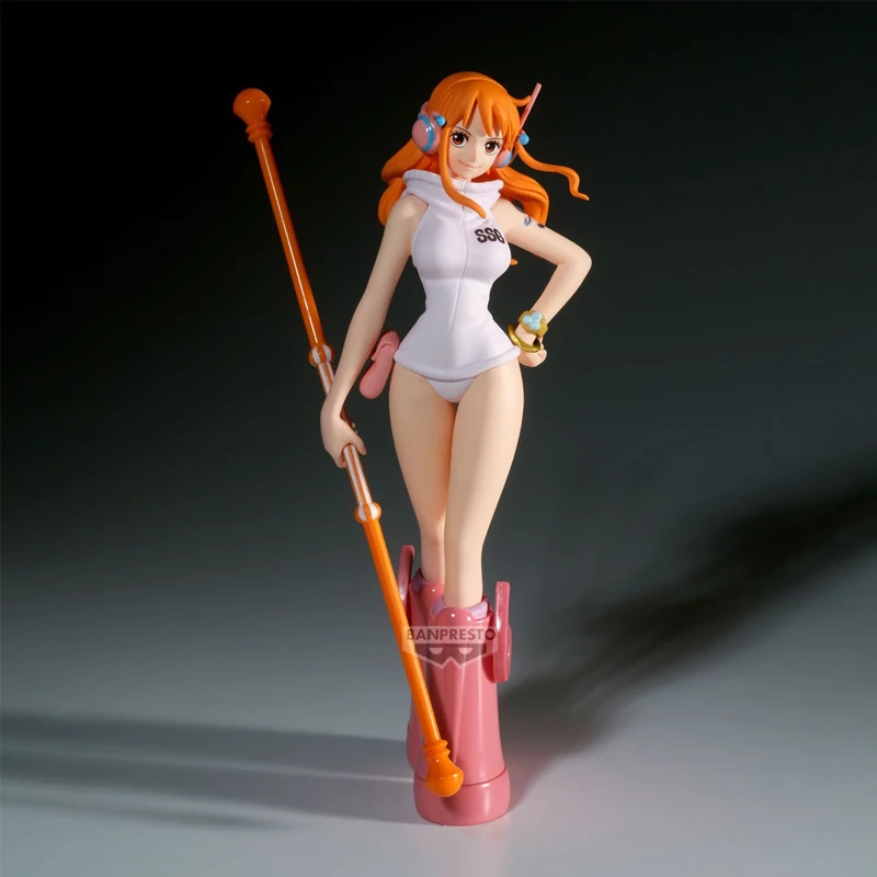Bandai original uma peça a figura de anime nami-ver. eghead figura de ação brinquedos para meninos meninas presente modelo colecionável ornamentos