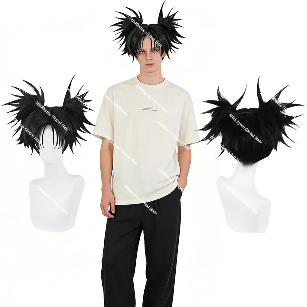 

Unisex Choso Anime Cosplay Wig For Men Women Jujutsu Kaisen 14" Black Synthetic Heat Resistant Hair For Halloween Party Costume