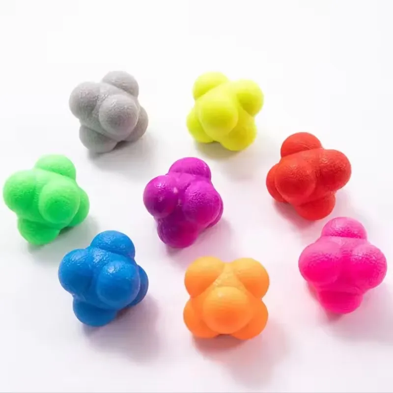 Hexagonal Reaction Ball Fitness Sport Speed Agility Reflex- Skills Training Unpredictable Reaction Ball Outdoor Fun Ball Toys