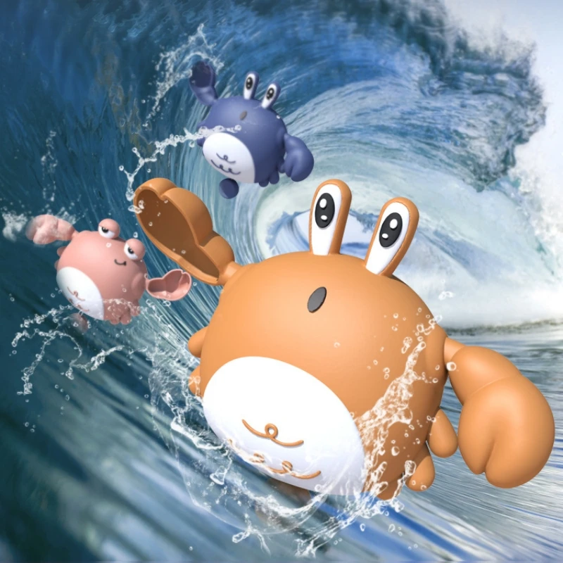 

Детские игрушки для ванной, милые плавательные животные, классическая цепочка, заводные водные игрушки, летняя ванная комната, ванна, краб, игрушки для малышей, игры в воду