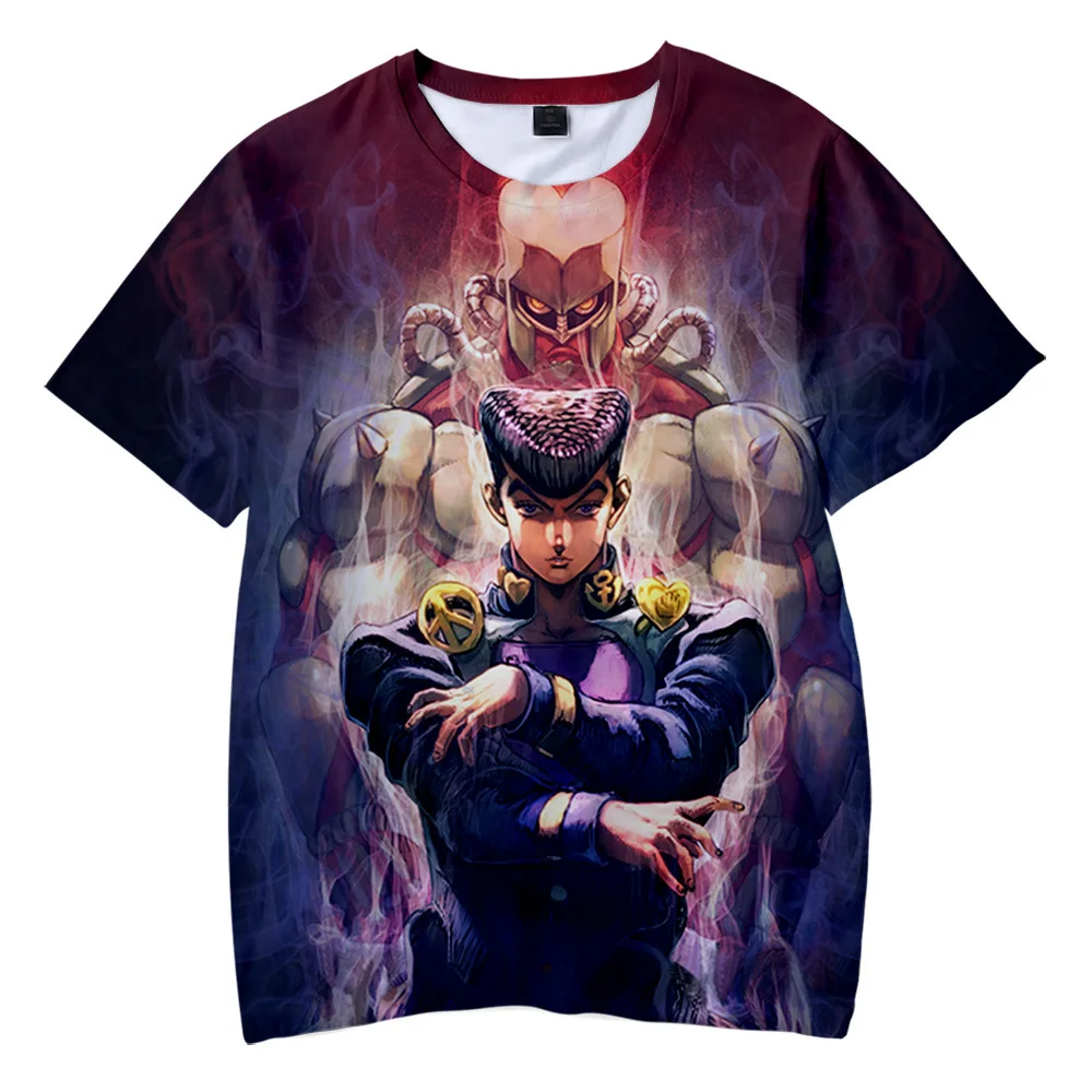 JOJO Bizarre Adventure 3D Print Short Sleeve T-Shirt for Boys Girls Casual Tees Streetwear Tshirt Unisex Clothes Oversized