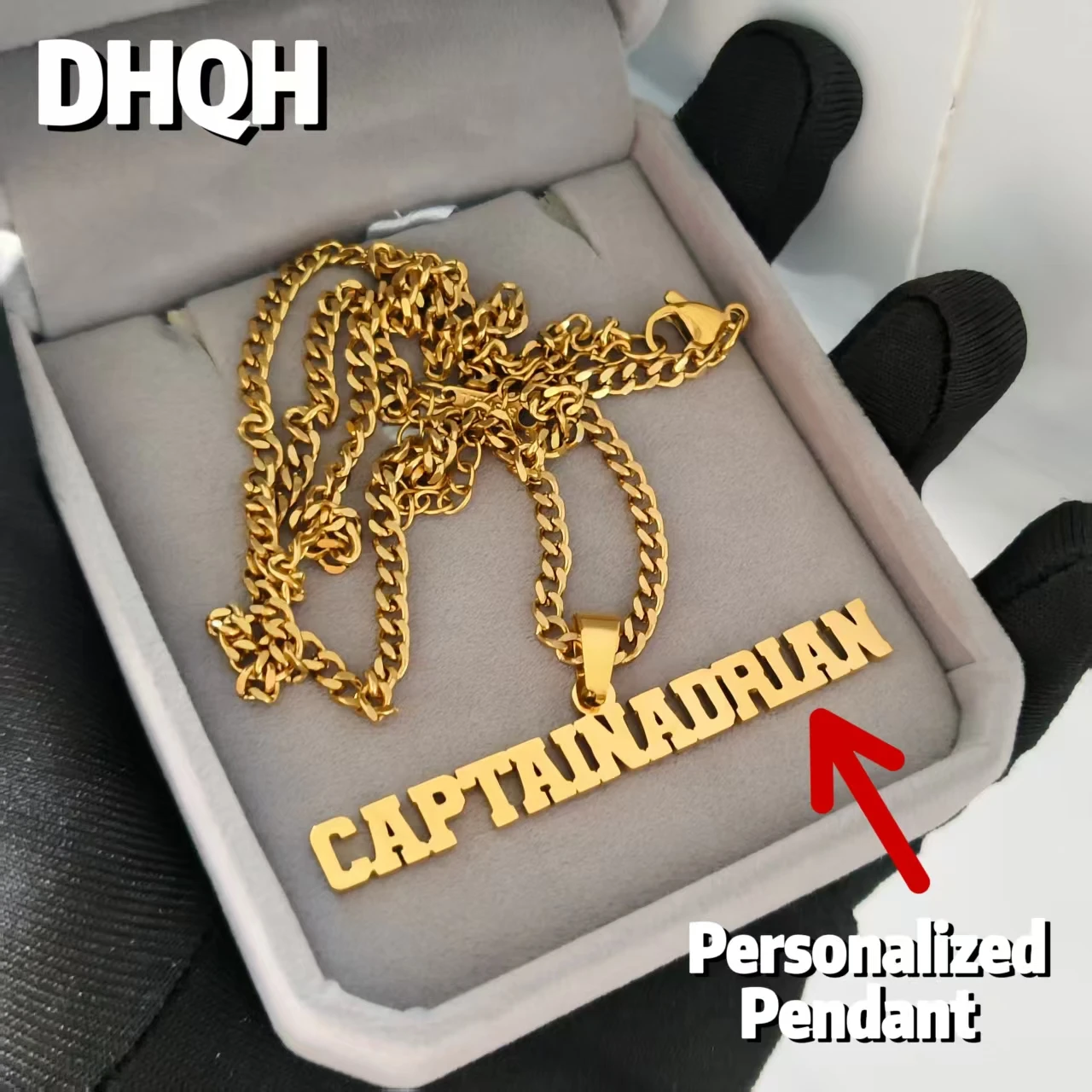 

DHQH New Customized Name Necklace Personalized Letter Nameplate Pendant/Necklace Christmas/Birthday/Valentine Personalized Gift