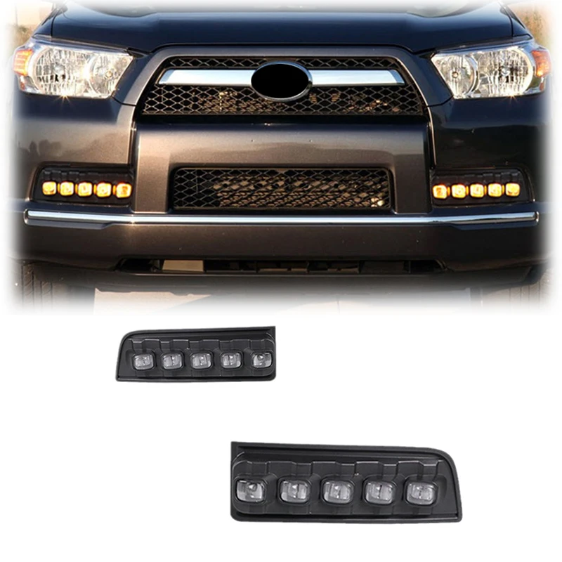 

Gobison Car Accessories Front Fog Lamp DRL LED Daytime Running Light For Toyota 4Runner 2010-2013 Fog Light