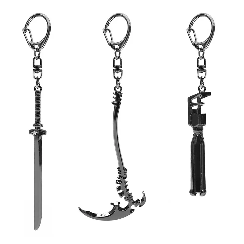 게임 블랙 록 슈터 블랙 록 검, 거대한 대포, 데스 리퍼, 낫 무기 모델, 금속 열쇠 고리