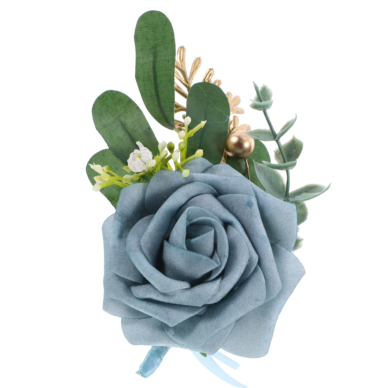 Simulated Flower Boutonniere Artificial Rose For Groom Bride Wedding Party Decoration Suit Accessory Floral Boutonniere