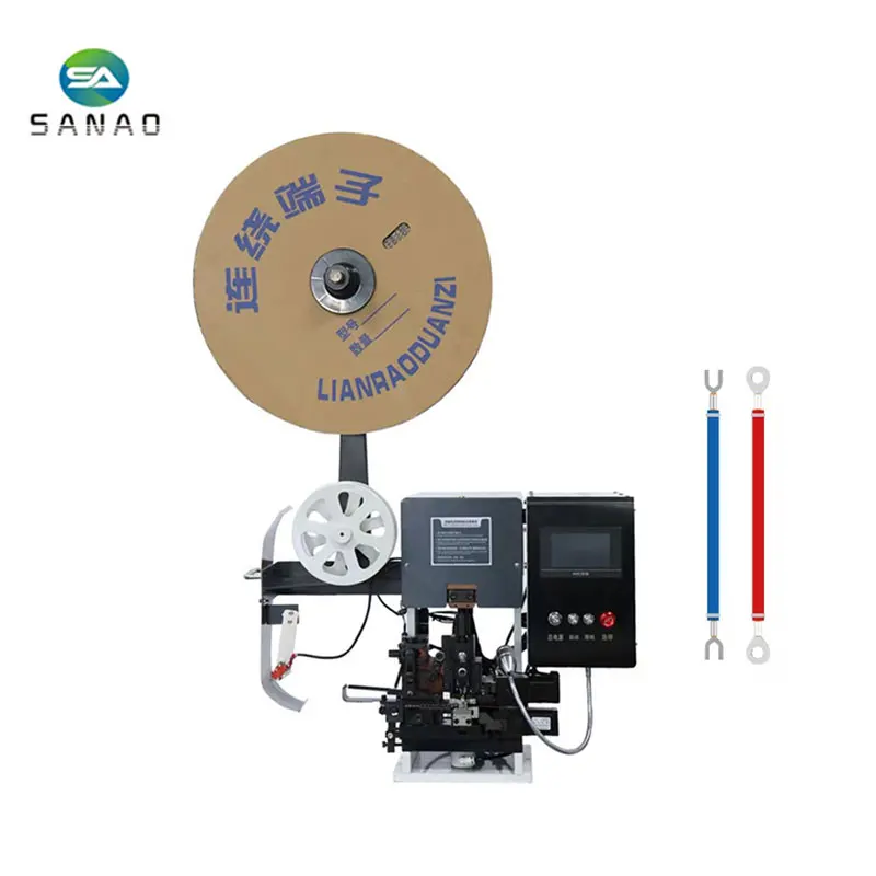 

Efficient Wire Stripping Terminal Crimping Machine with Replaceable Terminal Molds