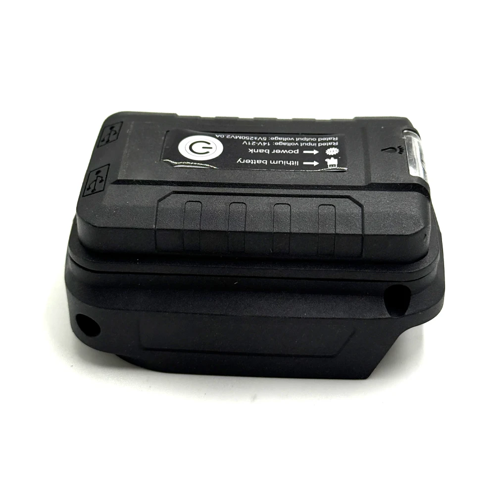 Adaptador de bateria de íon-lítio para Makita 18V, portas USB duplas, carregador de celular, luz de trabalho LED, conversor de lâmpada, lanterna