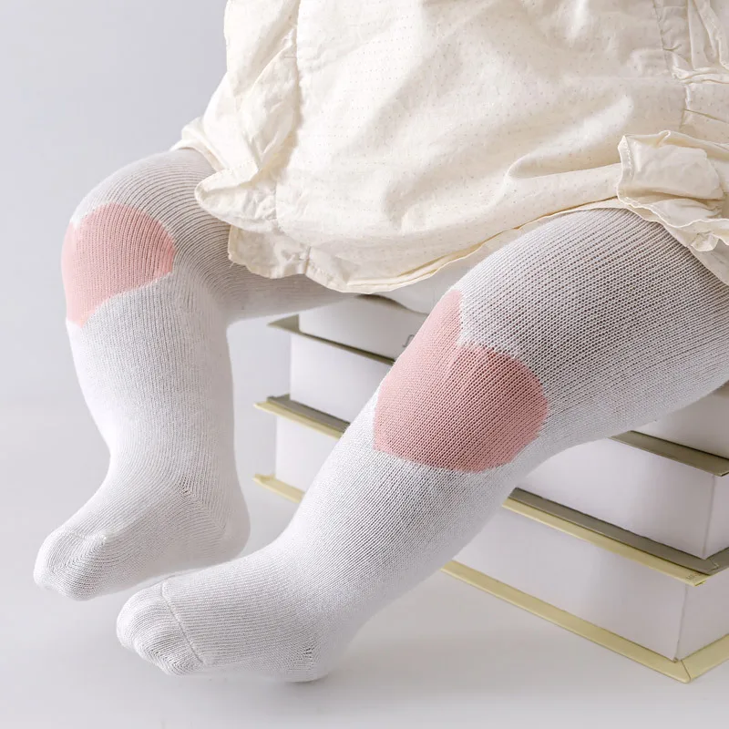 Spring Autumn Newborn Baby Girls Tights Cotton Knit Infant Stockings For Girls Casual Cartoon Print Toddler Pantyhose 0-2Years