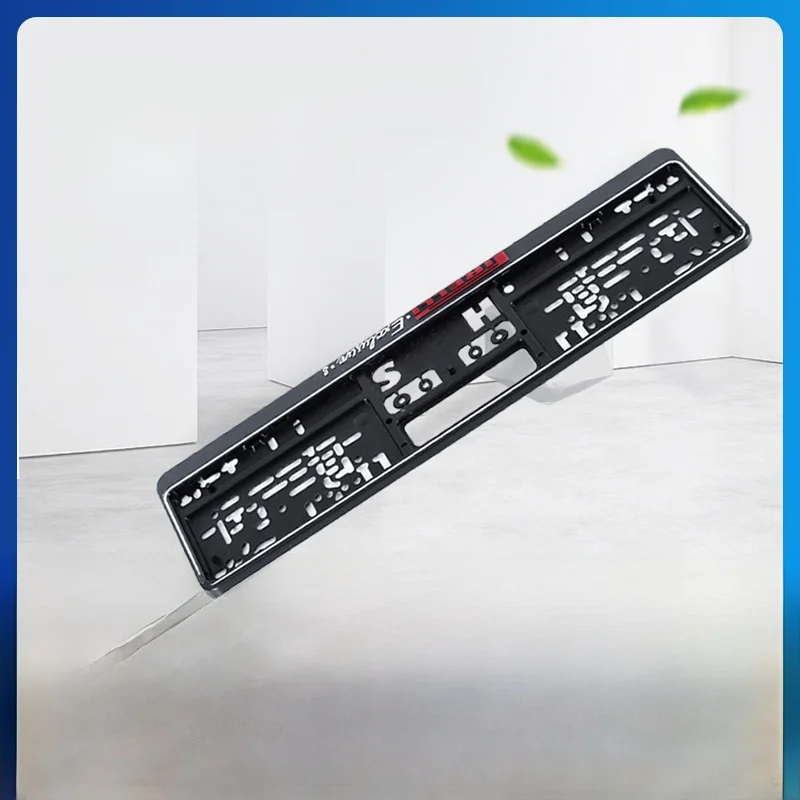 

European Regulation Sle Car License Plate Frame Plastic PP ABS Logo Printed Metal Auile Accories Car Decoration