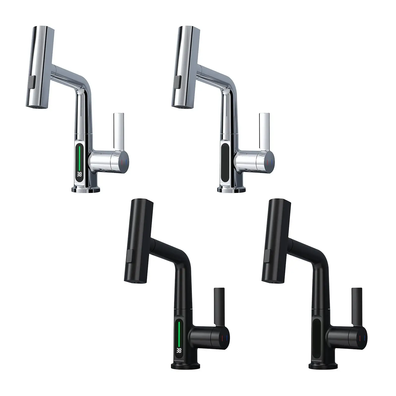 Bathroom Faucet Kitchen Faucet with Pull Down Sprayer for Home Toilet Bar