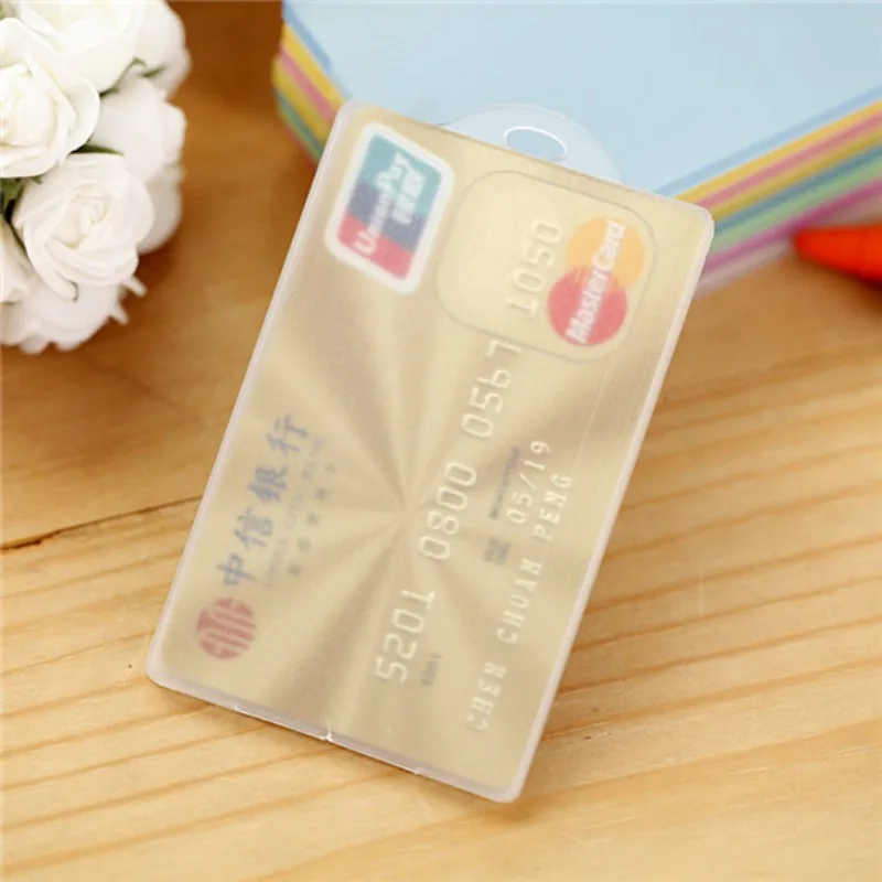 1pc PP Plastic Multiple Colors Transparent Card Cover Bank Credit Bus ID Card Protectors Card Holder Passport Pass Cover