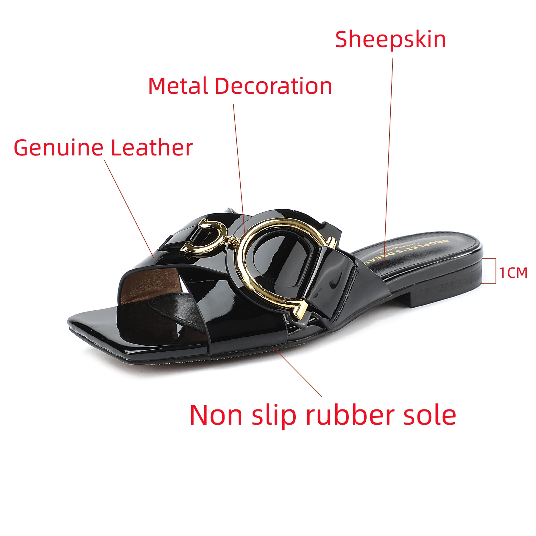 Summer Women's Shoes 2023 Plus Size 34-44 Women's Flat Bottom Slippers Outdoor Beach Shoes Fashion Party Shoes Wedding Shoes