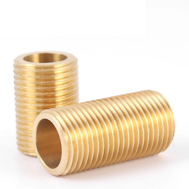 1/2” Brass Pipe Extension Fitting Double BSP Male Thread End Connector Joint 30mm 40mm 50mm 60mm 80mm 100mm 120mm