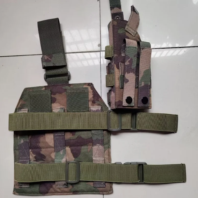 Swiss Taz 16  Camouflage Leg wrapping Holster Bloody