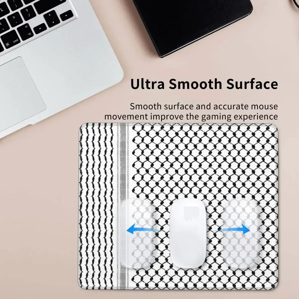 Palestinian Hatta Kufiya Folk Pattern Mouse Pad Computer Keyboard Mouse Mat Gamer PC Desk Mat Office Accessories Table Mats