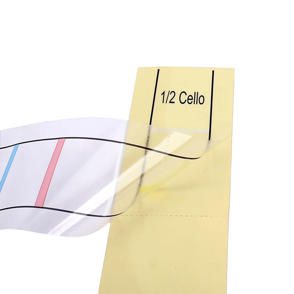 

Cello Finger Sticker Fret Fingerboard Label Sticker Finger Position Marker for 1/2 Size Cello (Light Yellow)