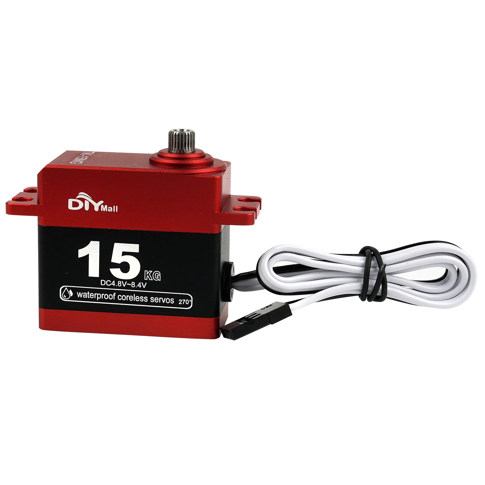 

RDS3115 15kg.cm Digital Servo Coreless Motor Waterproof High Torque Metal Gear 180 Degree Steering For Remote Control Vehicle